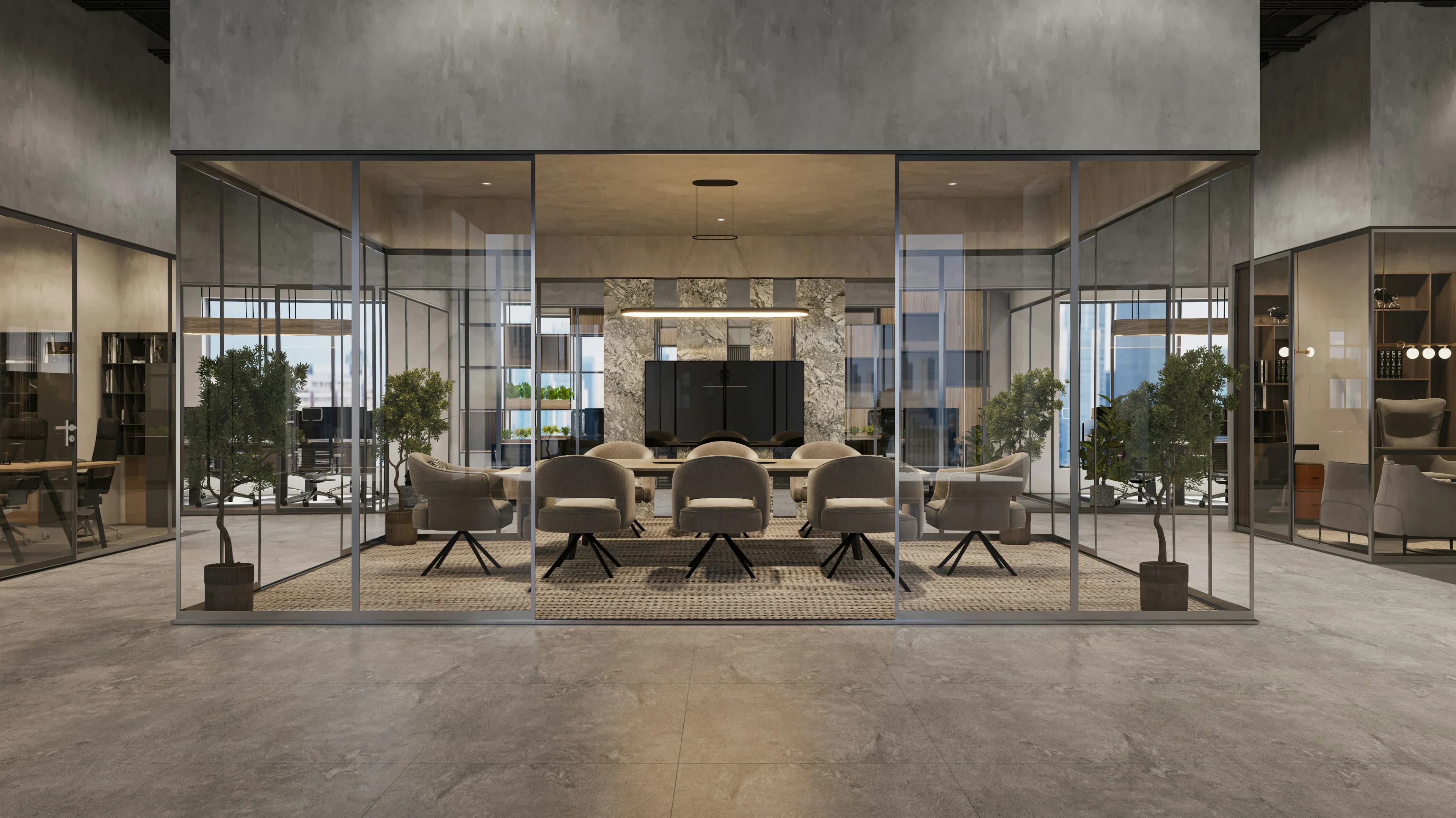 Interior corporativo moderno de ZeVi Capital